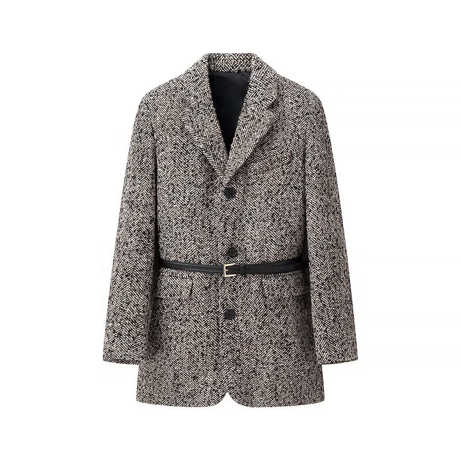 Ladies Elegant Wool Jacket with Waist Belt Lune London