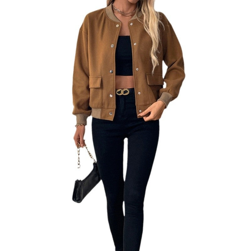 Fashion overshirt for women with snap button closure and side pockets Lune London