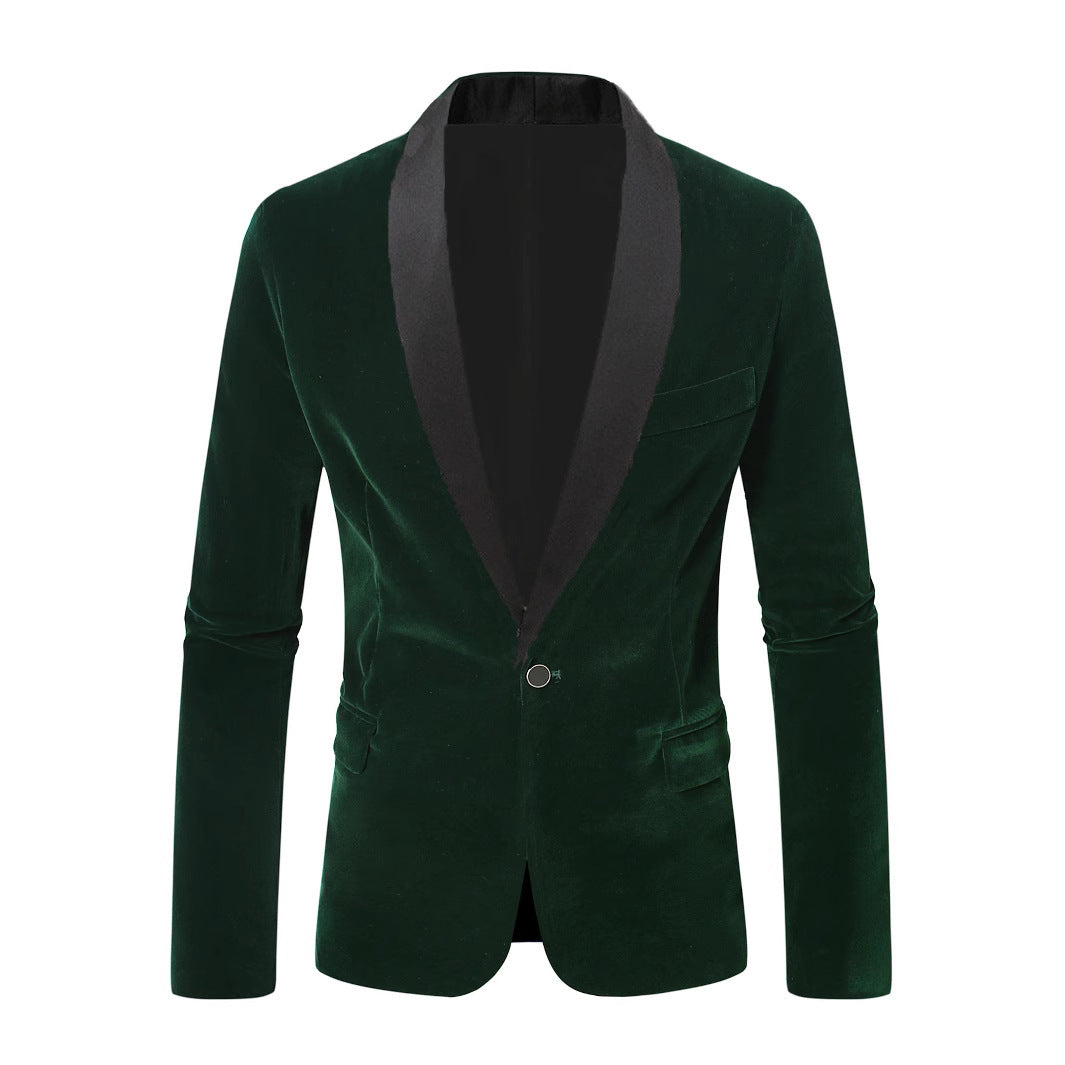 Elegant velvet jacket for men with satin finish Lune London