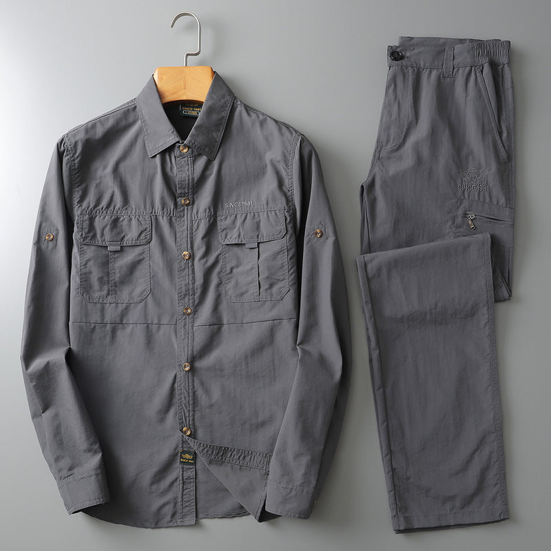 Chemise fonctionnelle pour hommes et pantalon cargo Lune London