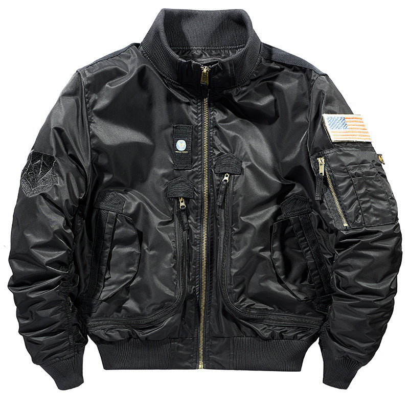 Men's bomber jacket with technical details and multiple pockets Lune London