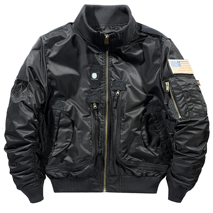 Men's bomber jacket with technical details and multiple pockets Lune London
