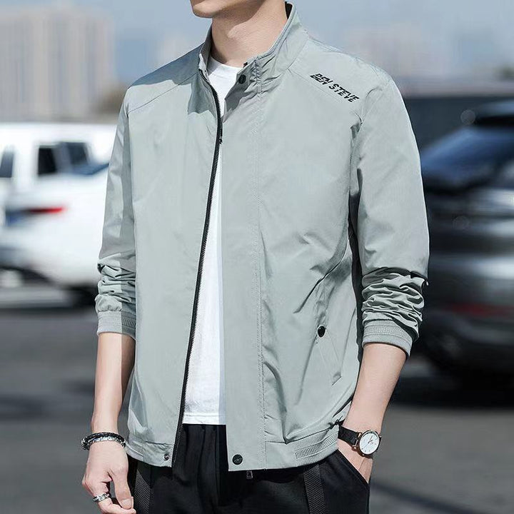 Sporty transitional jacket for men with high collar Lune London