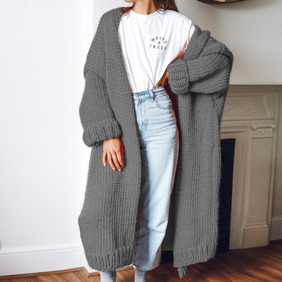 Ladies Chunky Knit Kimono Cardigan Lune London