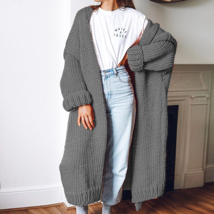 Ladies Chunky Knit Kimono Cardigan Lune London
