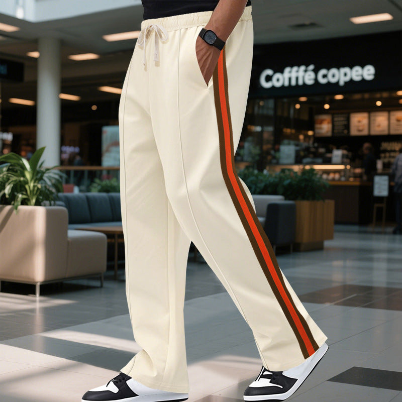Sport leisure pants for men with side stripes and an elastic waistband Lune London