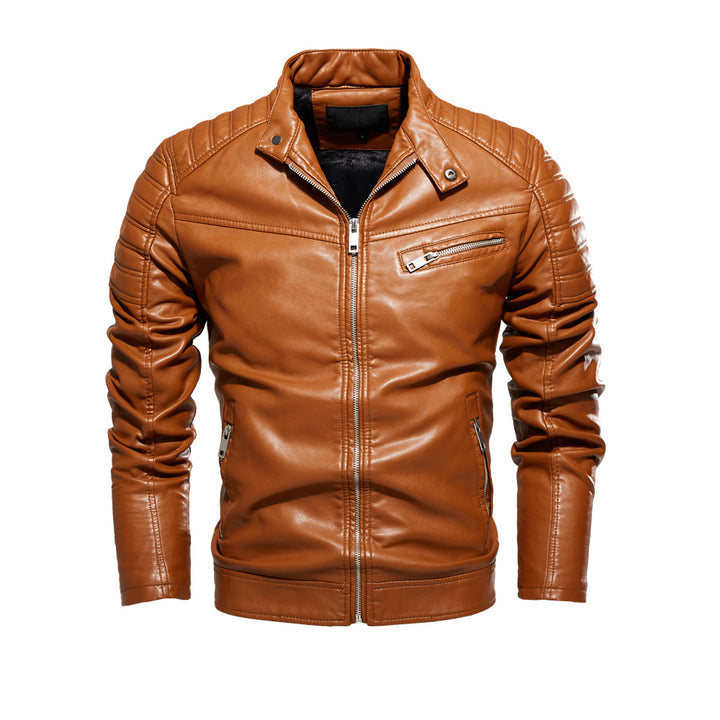 Men's faux leather jacket with an elegant design featuring sturdy details Lune London