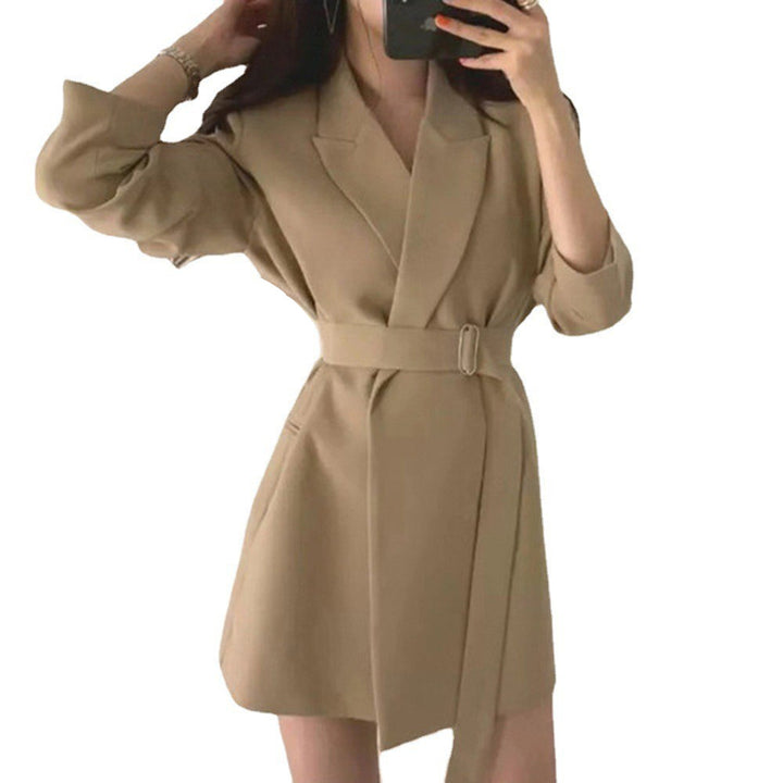 Ladies Elegant Blazer with Waist Belt Chic & Stil