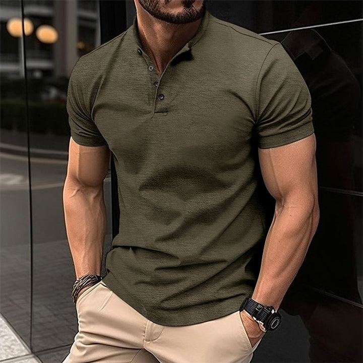 Men's Leisure Short Sleeve Henley Polo Lune London