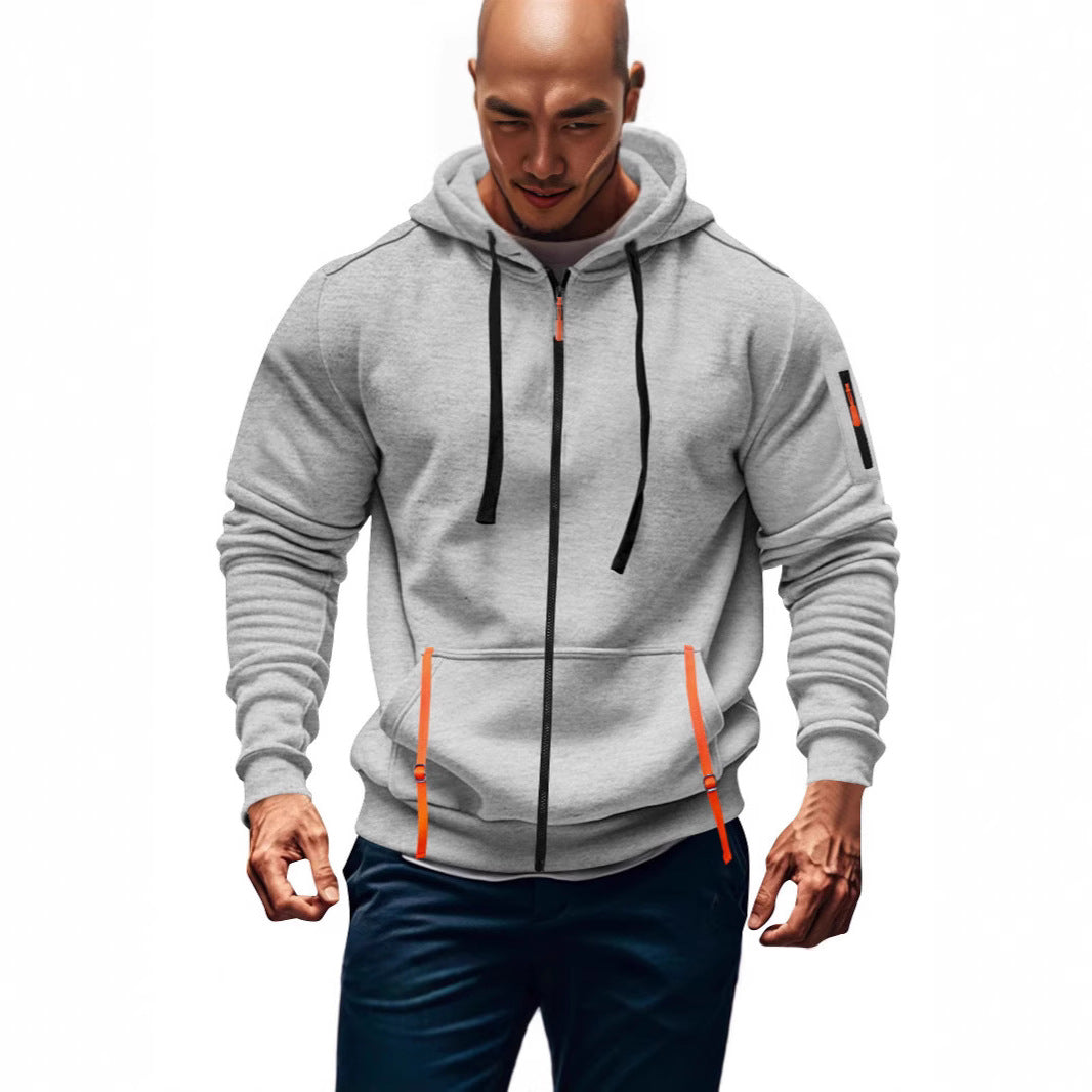 Sporty hooded jacket for men with practical zip pockets Lune London