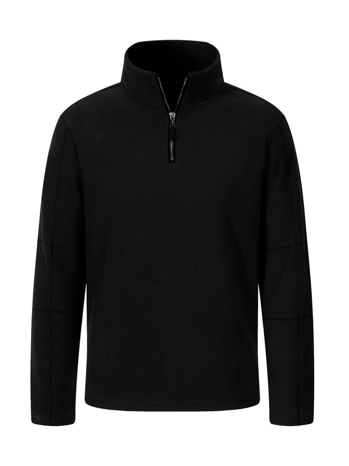Men's fleece jacket with high collar and practical zipper Lune London