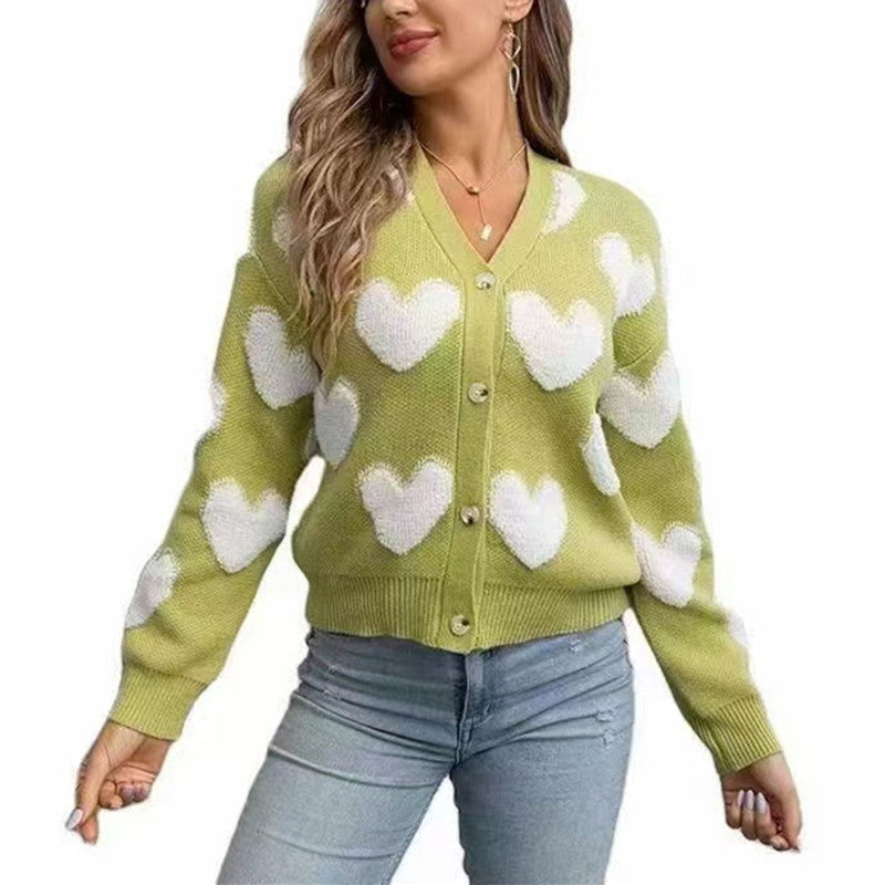Ladies heart-design cardigan Lune London