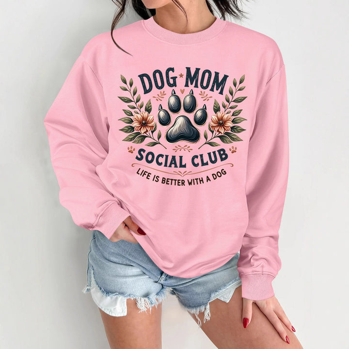 Sweatshirt pour femmes avec motif de chien tendance et impression améliorée Chic & Stil