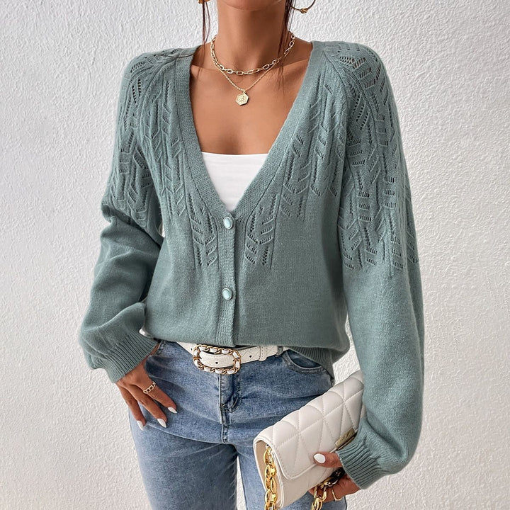 Knitted jacket for women with delicate pattern Lune London