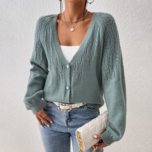 Knitted jacket for women with delicate pattern Lune London