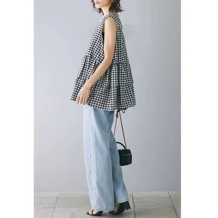 Ladies Fluid Peplum Top and Polka Dot Pants Set Lune London