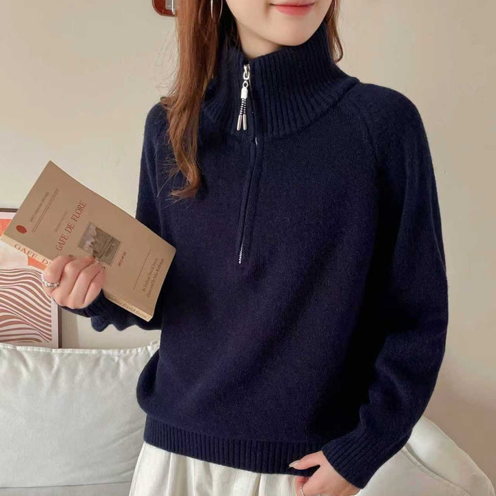 Pull confortable pour femmes avec col haut Chic & Stil