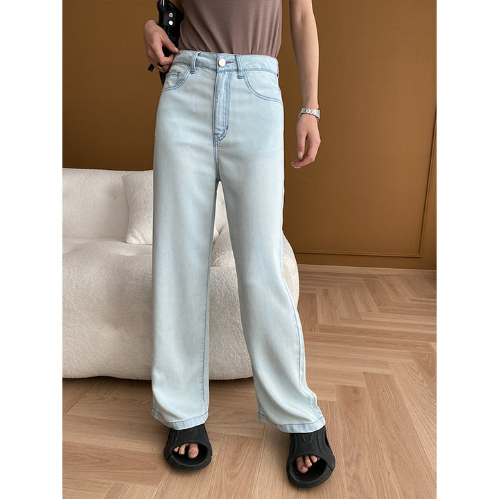 Women's wide jeans with high waist and casual cut Chic & Stil