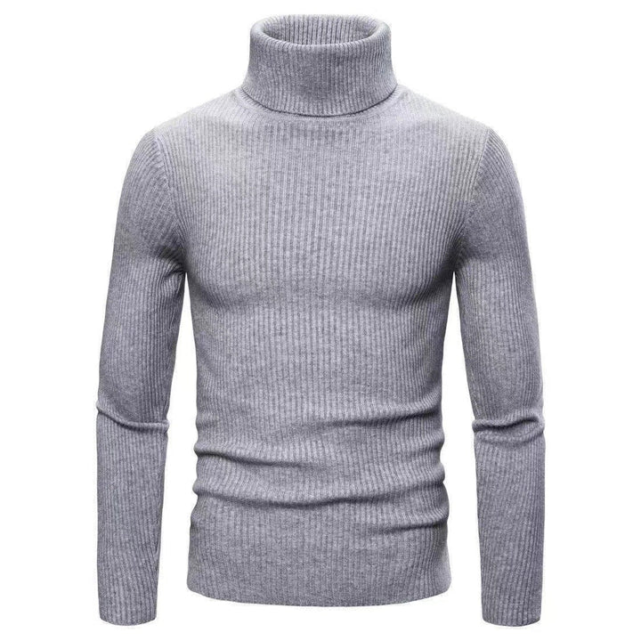 Men's High-Quality Turtleneck Sweater Made Of Fine Ribbed Structure Lune London