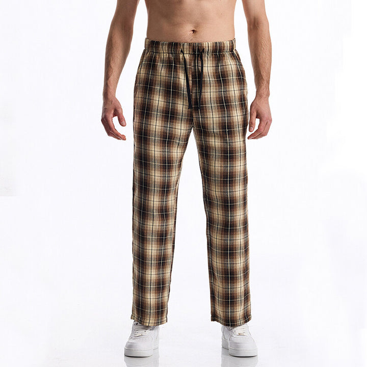 Men's flannel pajama pants with comfortable elastic waistband Lune London