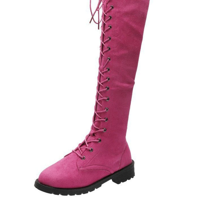Lune London | Women's Over-the-knee Boots with trendy lacing and slip-resistant sole