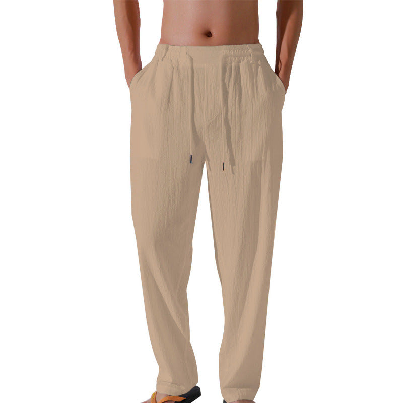 Comfortable beach pants for men with elastic waistband and loose fit Lune London