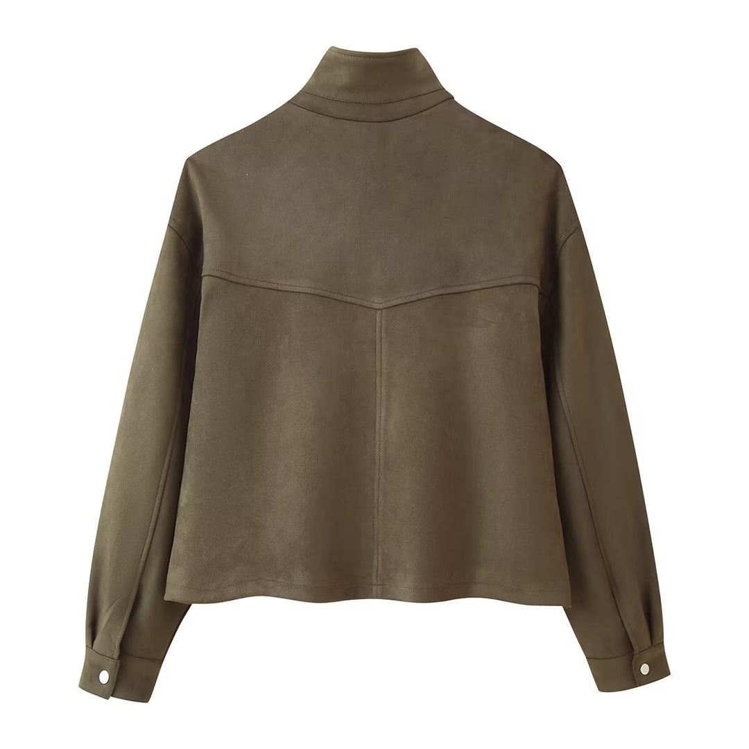 Fashion short jacket for women with practical flap pockets Lune London