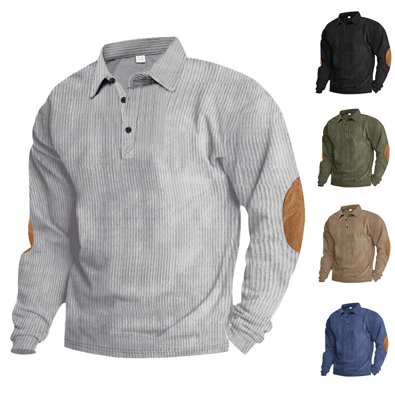 Long sleeve shirt for men with structured design and leather details Lune London