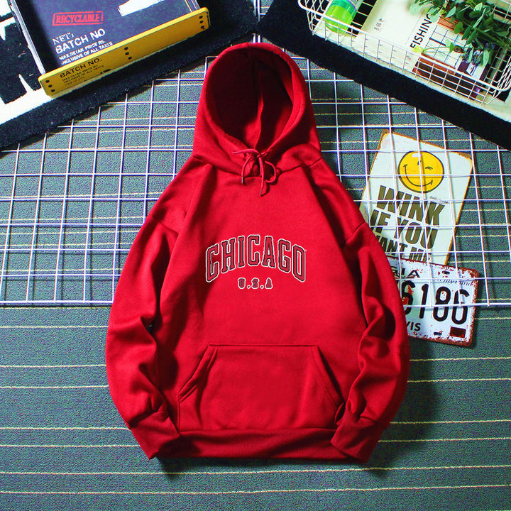 Women’s hoodie with urban Chicago print Chic & Stil