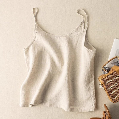 Women's Lightweight Linen Camisole Top Lune London