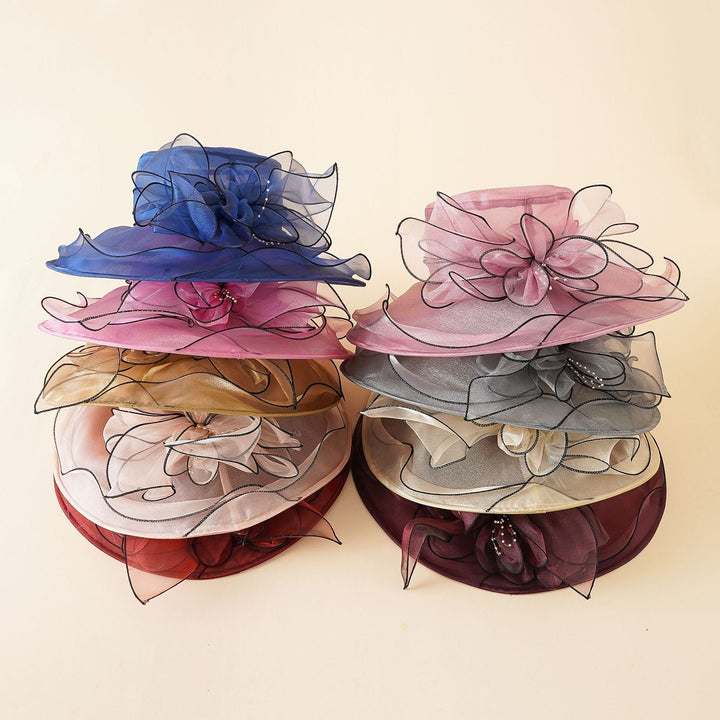 Ladies Elegant Sun Hat with Fine Mesh Structure and Romantic Bow Elements Lune London
