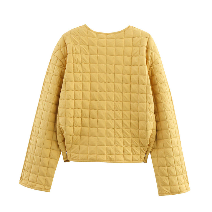 Quilted transition jacket for women with practical pockets Lune London