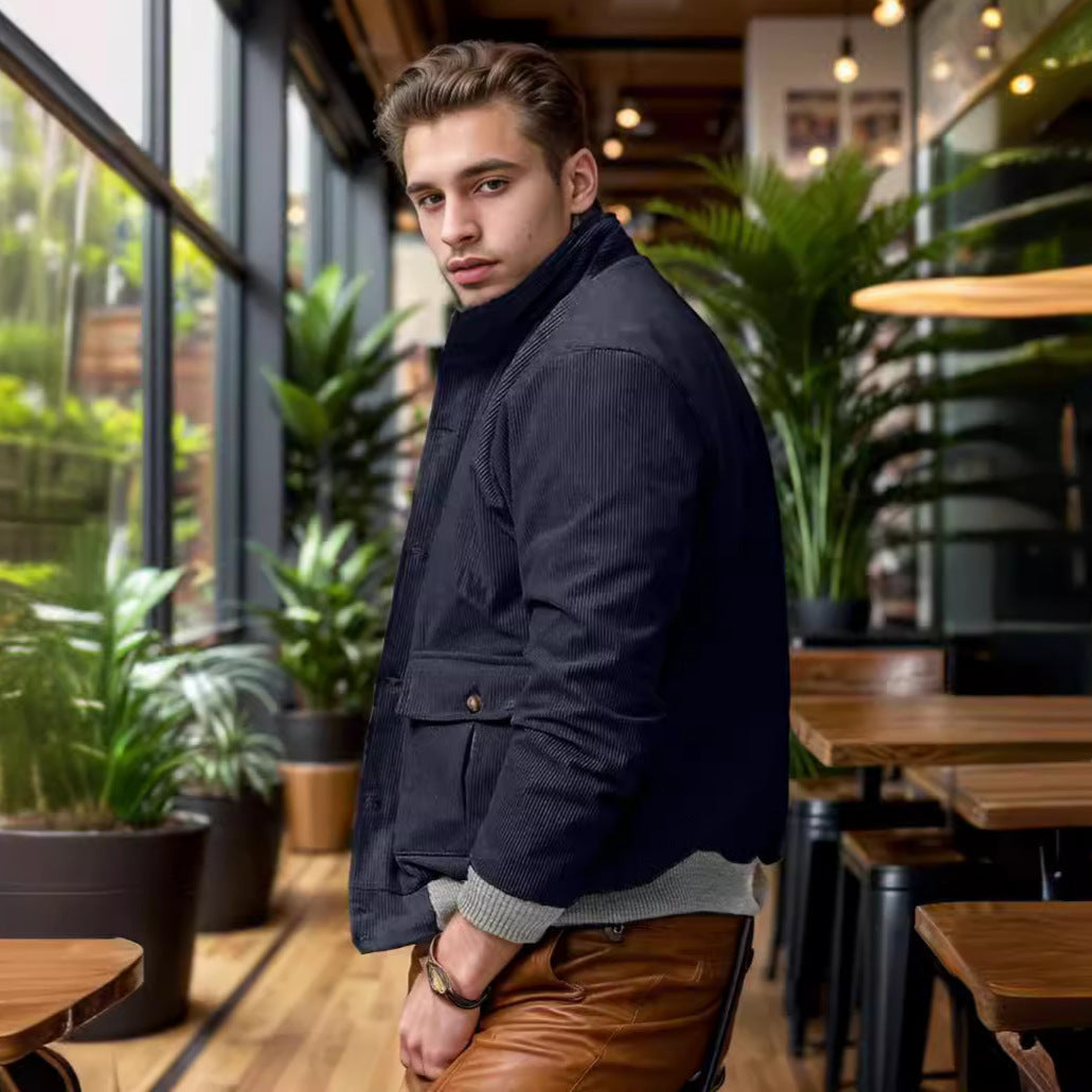 Modern corduroy jacket for men with practical pockets Lune London