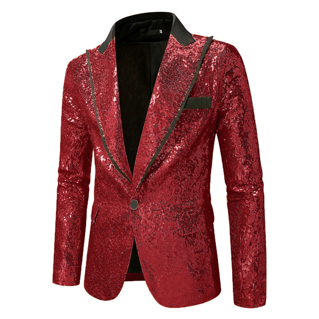 Men's Glittering Tuxedo Blazer Made Of High-Quality Satin Lune London