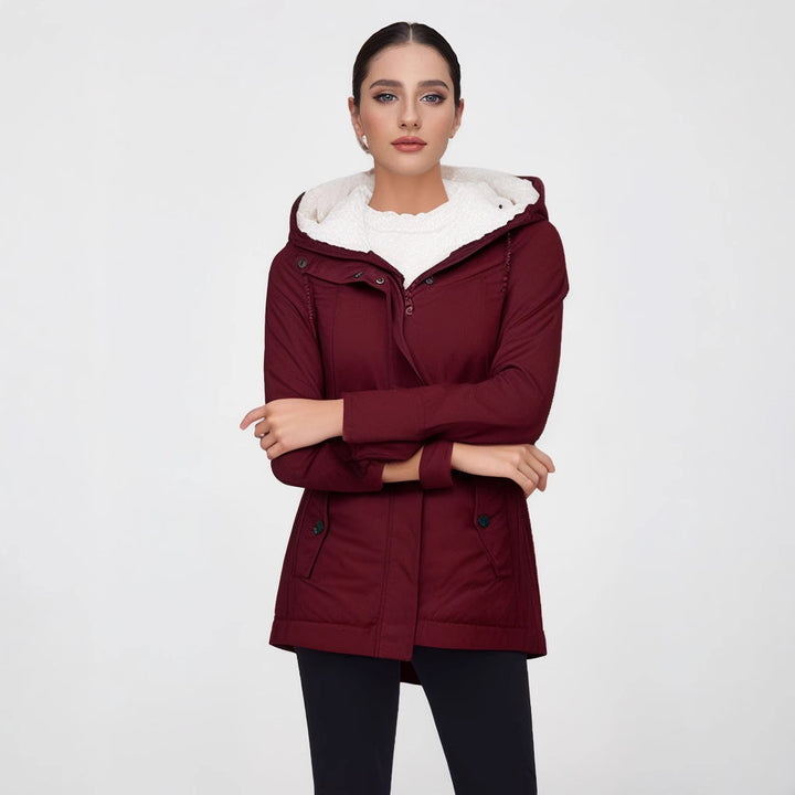 Ladies warm outdoor jacket with plush lining Lune London