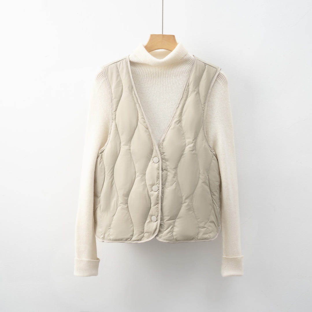 Quilted jacket for women with practical pockets and modern cut Lune London