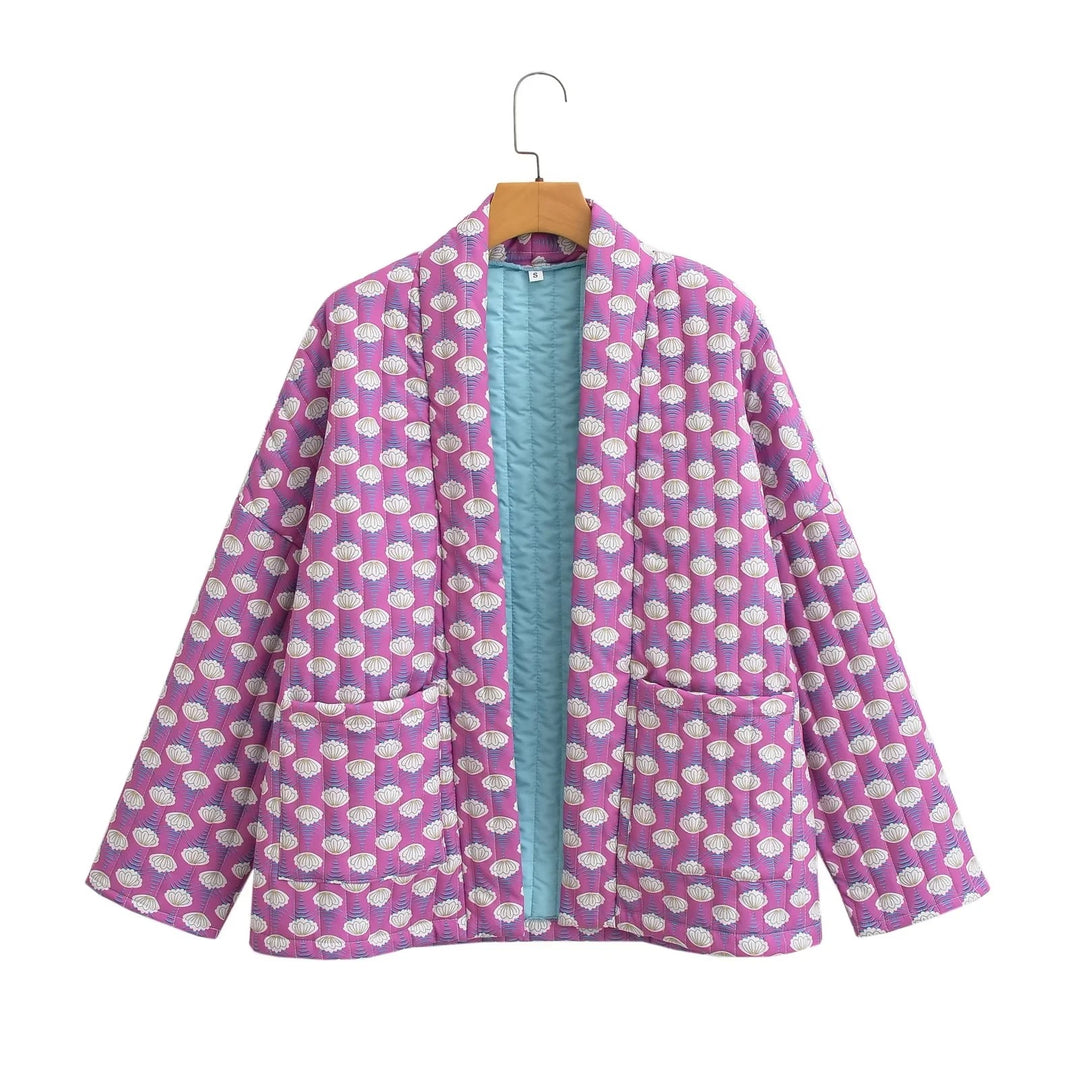 Veste matelassée pour femmes avec motif graphique unique Chic & Stil