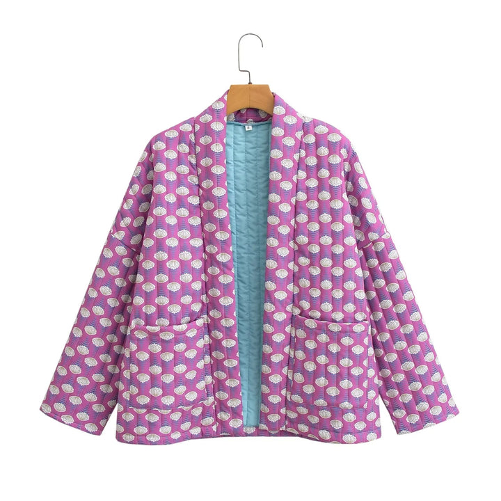 Veste matelassée pour femmes avec motif graphique unique Chic & Stil