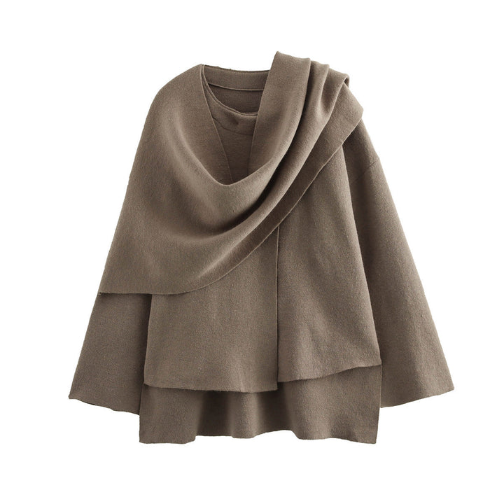 Lune London | Women asymmetrical poncho-like jacket made of soft material