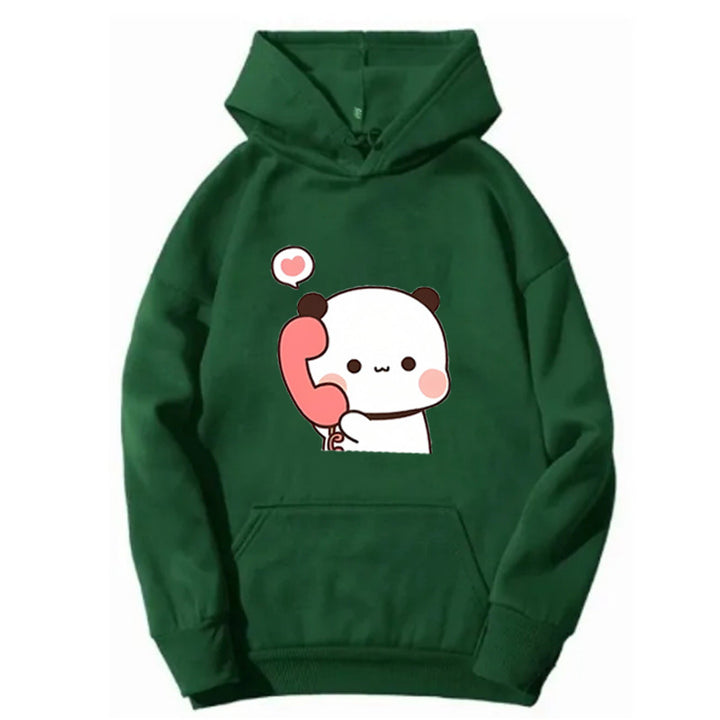 Ladies' hoodie with playful panda design Chic & Stil