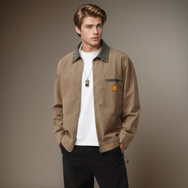 Casual cotton jacket for men with practical pockets and structured collar Lune London