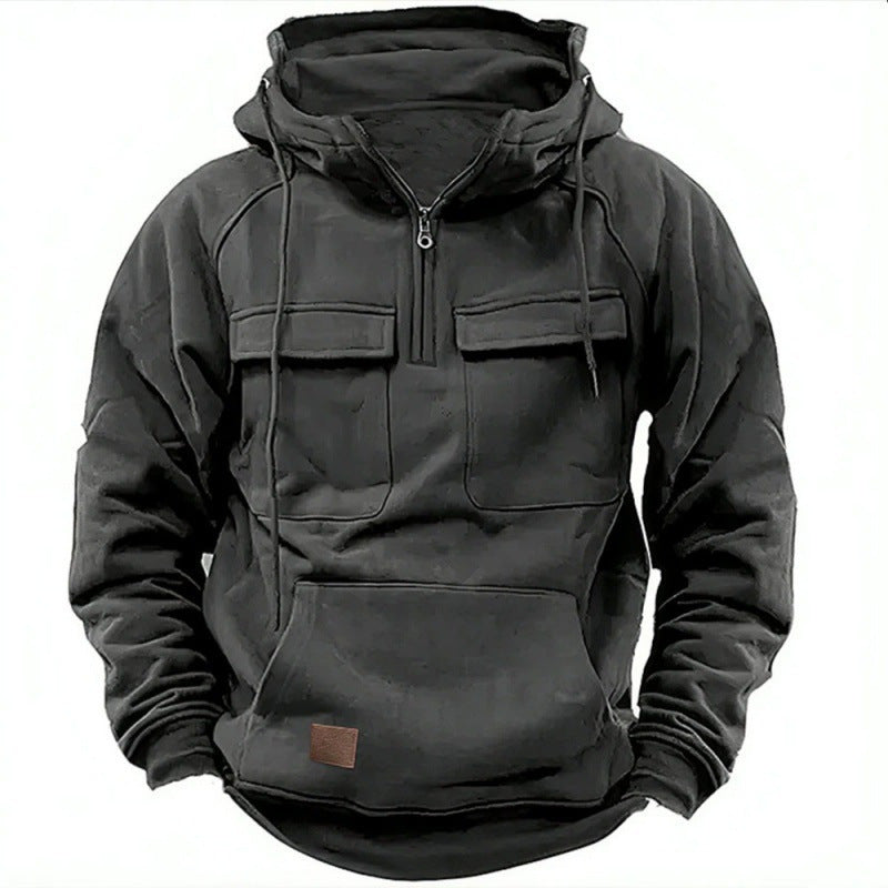 Practical and warm hooded jacket for men with pockets Lune London