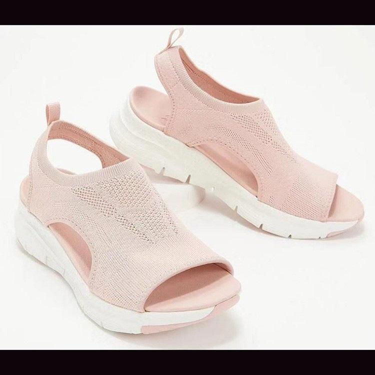 Breathable open-toe knitted sandals for women Lune London