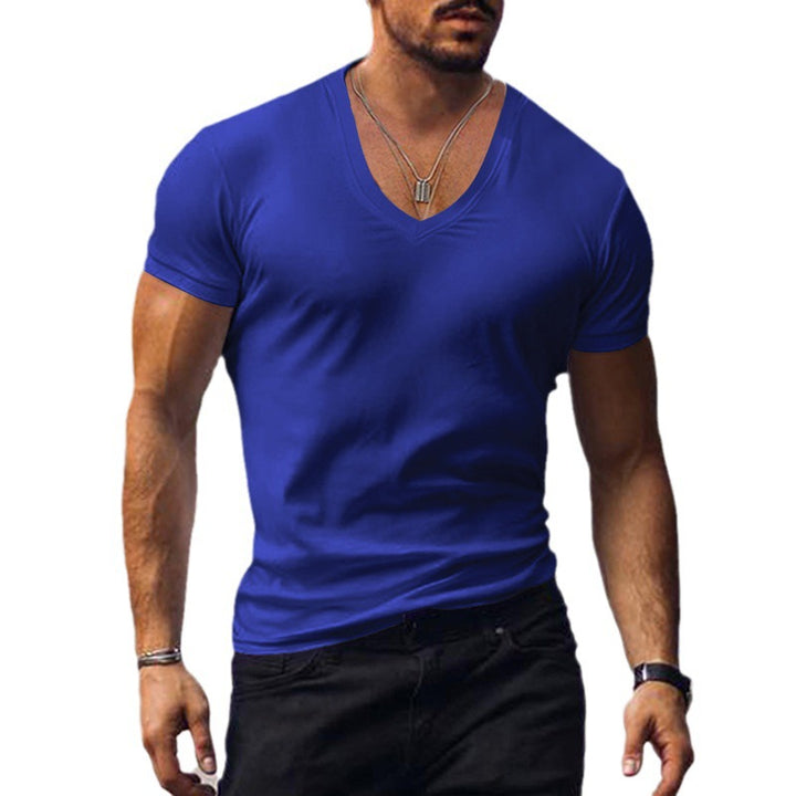 Men's casual V-neck t-shirt Chic und Style