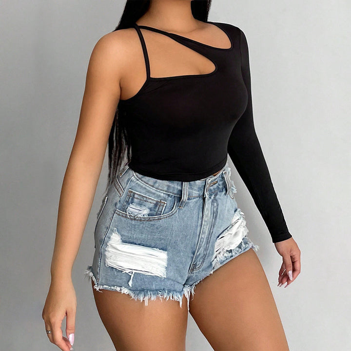 Women's asymmetrical body with long sleeves and sophisticated cut Chic & Stil