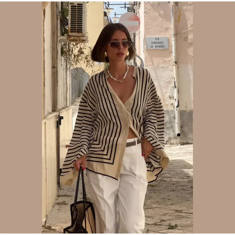 Femmes Cardigan Stylé avec Manches Amples Chic & Stil