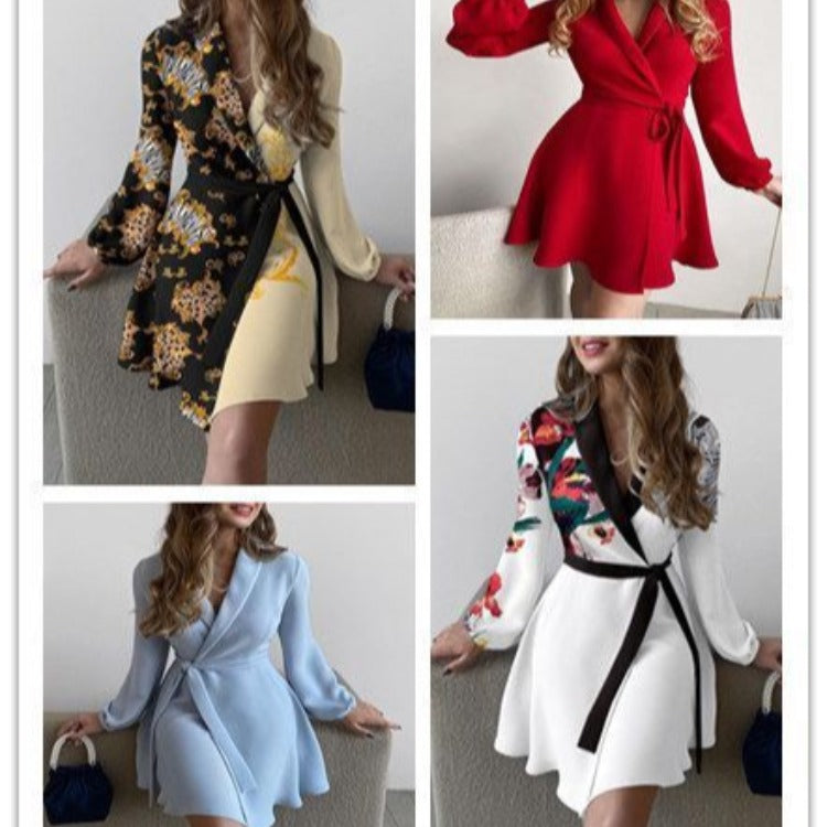 Robe portefeuille pour femmes avec un design floral et une silhouette élégante Chic & Stil