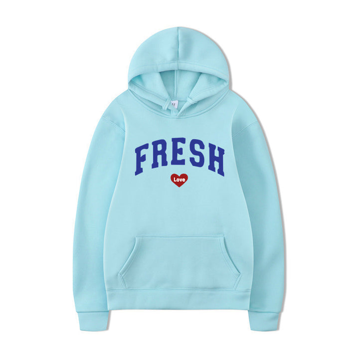 Women's hoodie with playful lettering and soft inner fleece Lune London