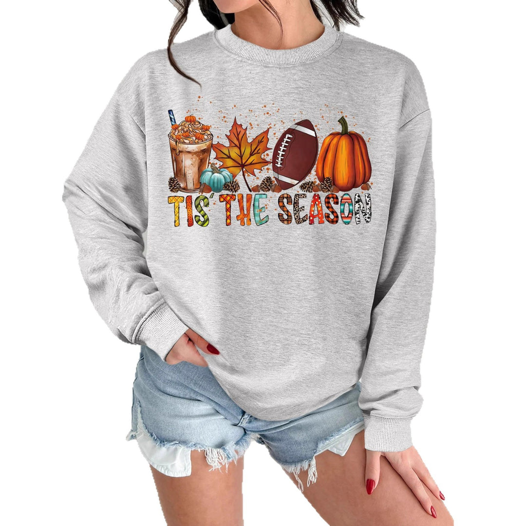 Sweat-shirt pour femmes avec motif automnal et coupe décontractée Chic & Stil