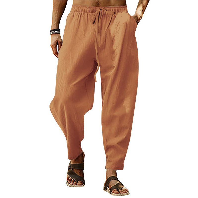 Casual summer pants for men in suit style with elastic waistband and practical side pockets Lune London
